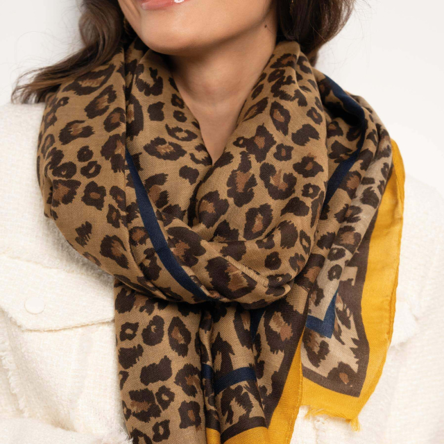 Echarpe Léo taupe Echarpe Femme - Bijoux et accessoires pas chers pour femme Luzaka Ref.10120