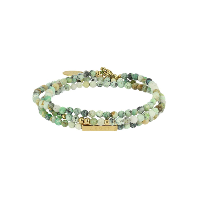 Bracelet Amour 3 rangs Pierres Pin Africain: Trouver les plus beaux bijoux femme de la saison