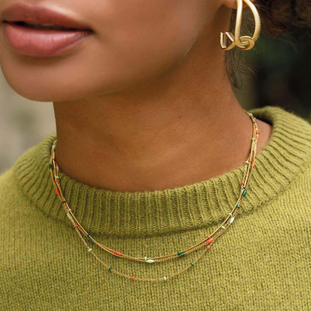 Multi rangs Bilbao vert acier doré or : Trouver les plus beaux bijoux femme de la saison