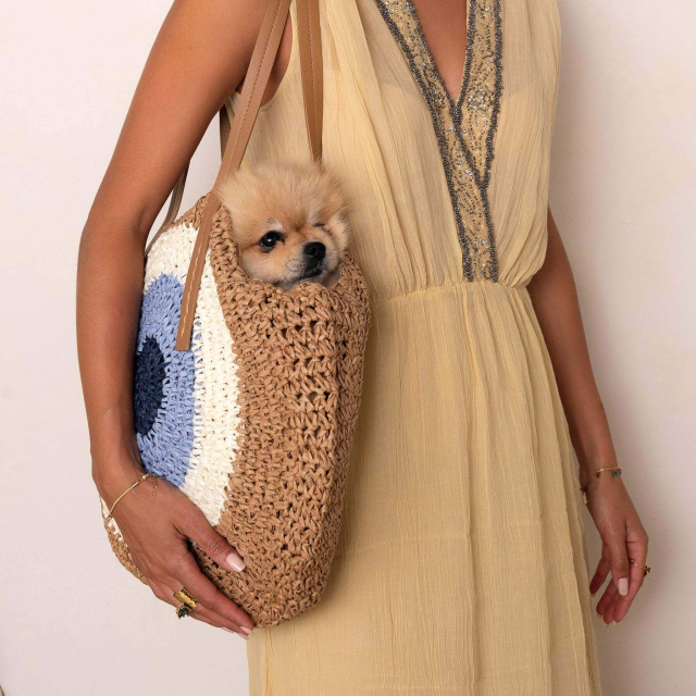 Sac Paille Bellagio bleu