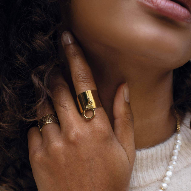Large choix de Bague  de bijoux en acier