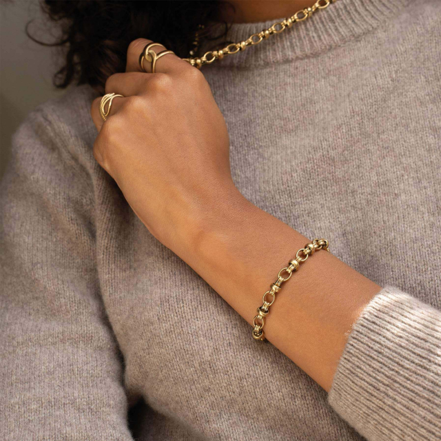 Large choix de Bracelet de bijoux en acier, de montres et de sacs à main sur luzaka.com. Bracelet Birdy acier doré or - Réf : 11395