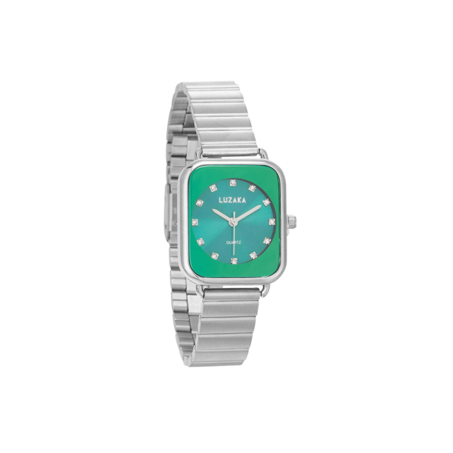 Large choix de Montre de bijoux en acier, de montres et de sacs à main sur luzaka.com. Montre Plazza verte - Réf : 11525