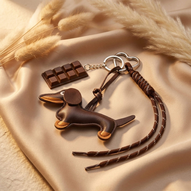 Bijou de sac chien chocolat