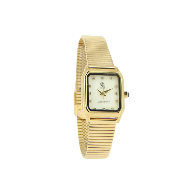 Montre Lexi dorée - Bracelet maille milanaise