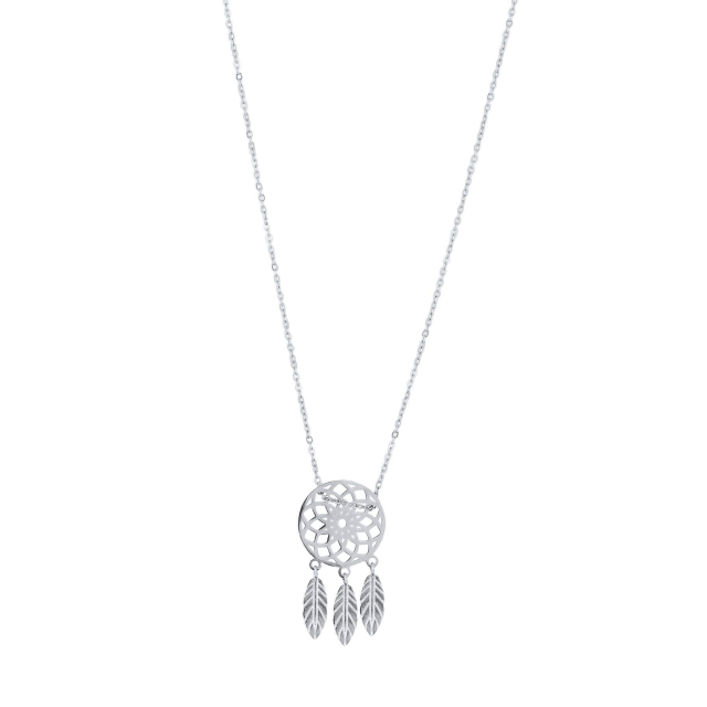 Pendentif Attrape rêves acier Collier - Pendentif Femme Collier - Pendentif- Bijoux et accessoires pas chers pour femme Luzaka Ref.45159
