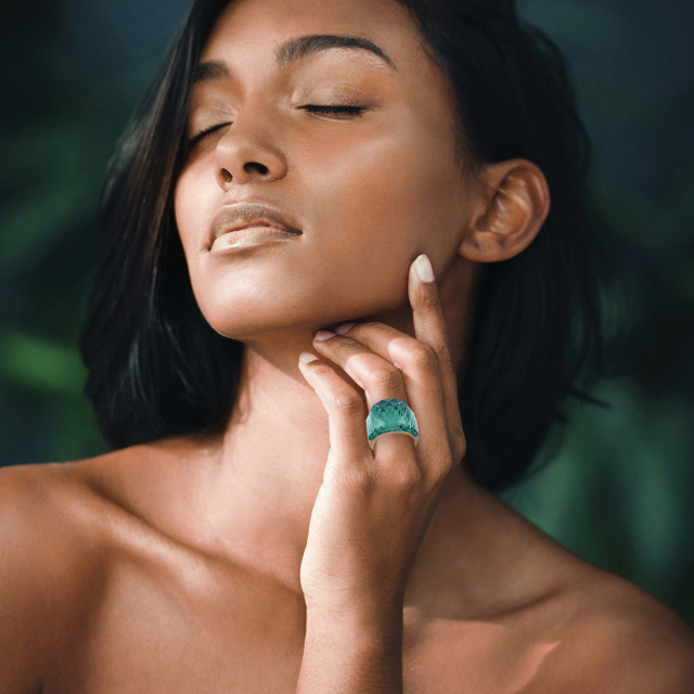 Bague Eclat verte - Bague - Femme - Bijoux femme pas chers.