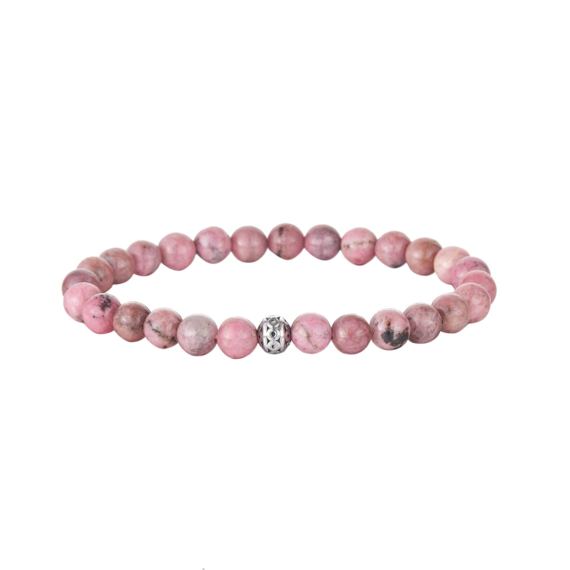 Bracelet pierres Rhodonite rose 6mn : Trouver les plus beaux bijoux femme de la saison