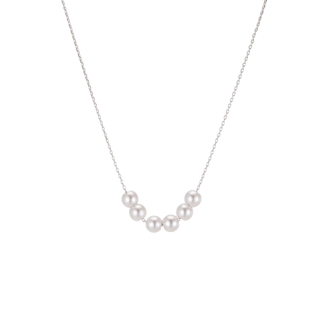 Collier Perline argenté Collier - Pendentif Femme Collier - Pendentif- Bijoux et accessoires pas chers pour femme Luzaka Ref.73711