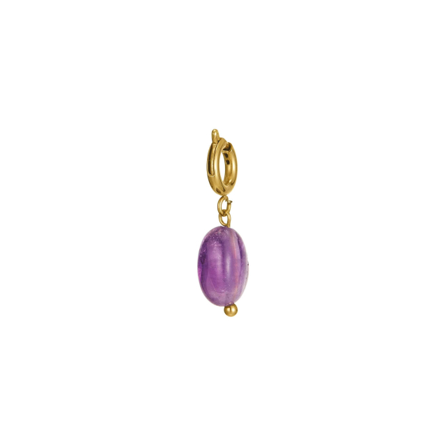 Charm Améthyste acier doré or Charm Femme - Bijoux et accessoires pas chers pour femme Luzaka Ref.10003
