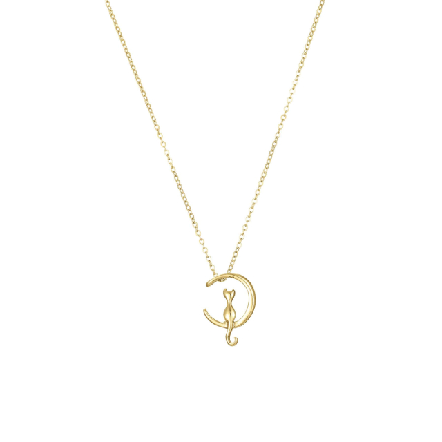 Collier Miaou acier doré or: Trouver les plus beaux bijoux femme de la saison