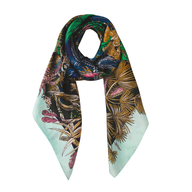 Foulard carré de soie Tropic Foulard Femme - Bijoux et accessoires pas chers pour femme Luzaka Ref.10122
