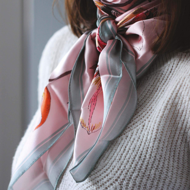 Foulard en soie carré de soie
