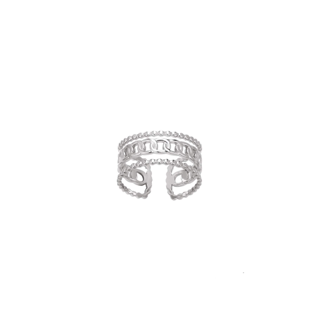 Bague Yka acier Bague Femme - Bijoux et accessoires pas chers pour femme Luzaka Ref.10149