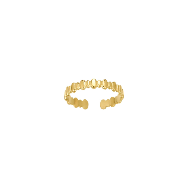 Bague Anna acier dorée or: Trouver les plus beaux bijoux femme de la saison
