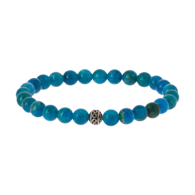 Bracelet pierres Apatite bleue 6mn : Trouver les plus beaux bijoux femme de la saison