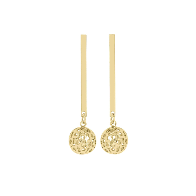 Boucles Zen dorées Boucles d'oreilles Femme Longues - Pendantes- Bijoux et accessoires pas chers pour femme Luzaka Ref.10229