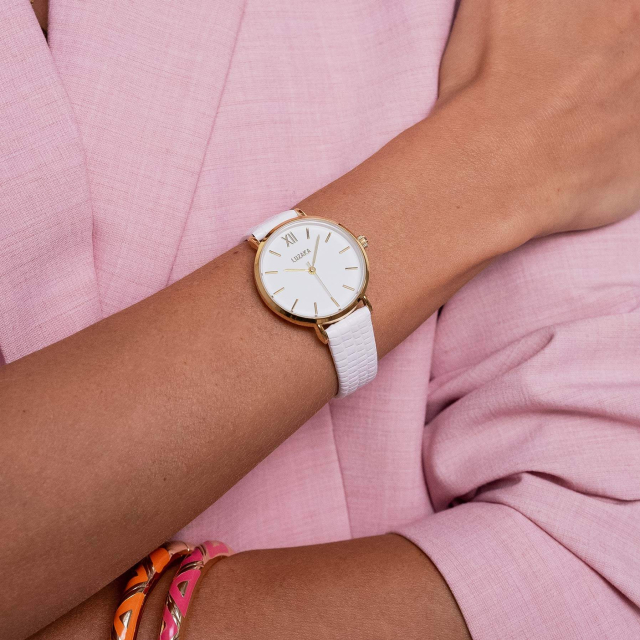 Montre Mathilde blanche Montre Femme - Bijoux et accessoires pas chers pour femme Luzaka Ref.10240