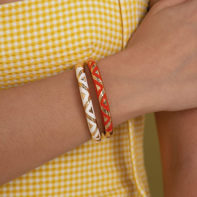 Bracelet jonc métal blanc