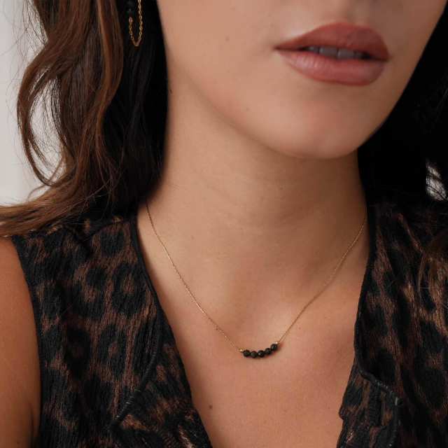 Collier Isa Pierres Obsidienne: Trouver les plus beaux bijoux femme de la saison