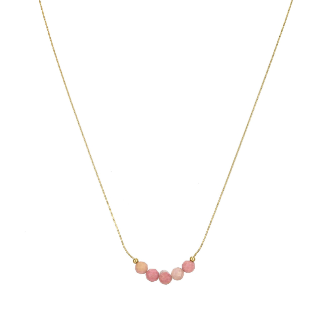 Collier Isa Pierres Rhodonite: Trouver les plus beaux bijoux femme de la saison