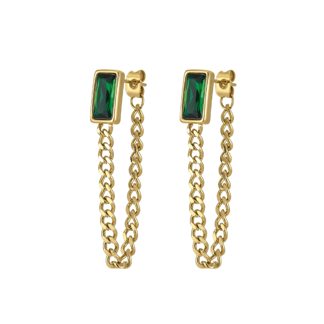 Boucles Mila Strass vert: Trouver les plus beaux bijoux femme de la saison