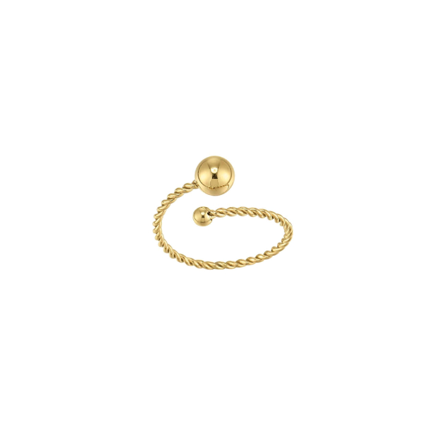 Bague Asio acier dorée or : Trouver les plus beaux bijoux femme de la saison
