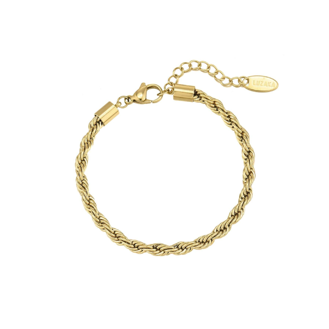 Large choix de Bracelet de bijoux en acier, de montres et de sacs à main sur luzaka.com. Bracelet Torsada acier doré or - Réf : 10491
