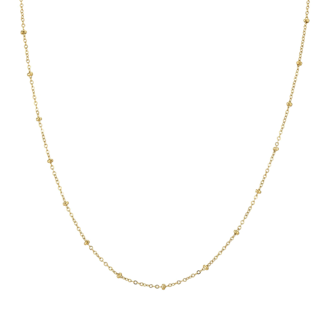 Large choix de Collier - Pendentif de bijoux en acier, de montres et de sacs à main sur luzaka.com. Collier Perline acier doré or - Réf : 10500