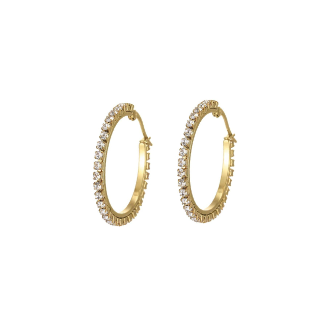 Boucles Riviera strass blanc: Trouver les plus beaux bijoux femme de la saison