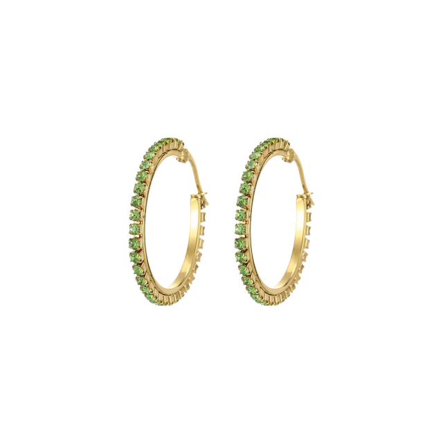 Boucles Riviera strass vert: Trouver les plus beaux bijoux femme de la saison