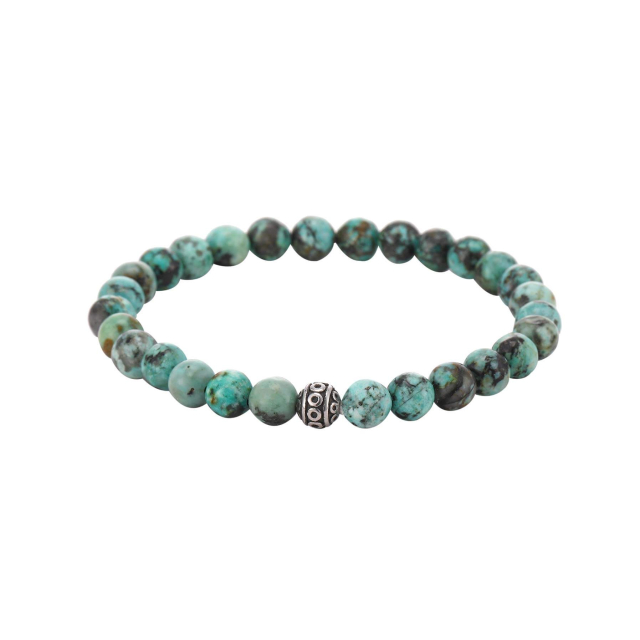 Large choix de Bracelet  de bijoux en acier, de montres et de sacs à main sur luzaka.com. Bracelet pierres Pin Africain 6mn - Réf : 10553