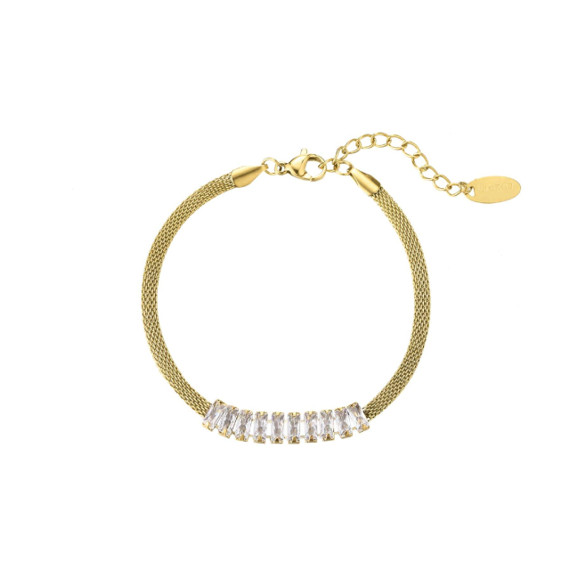 Bracelet Elvira acier doré or: Trouver les plus beaux bijoux femme de la saison