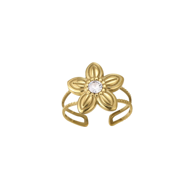 Bague Javie acier doré or: Trouver les plus beaux bijoux femme de la saison