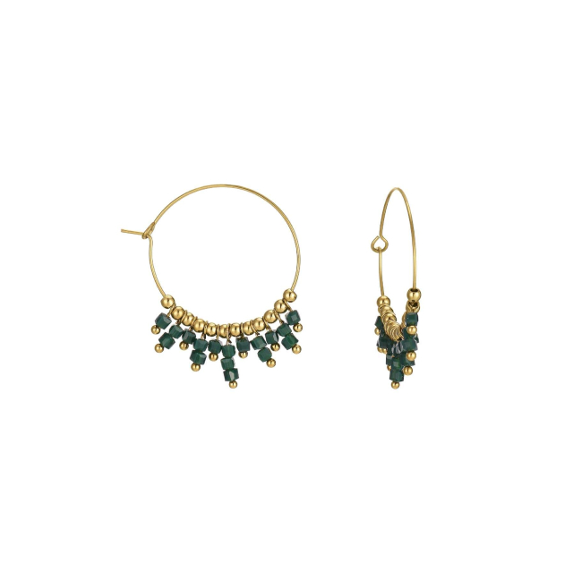 Boucles Bohème cristal vert: Trouver les plus beaux bijoux femme de la saison