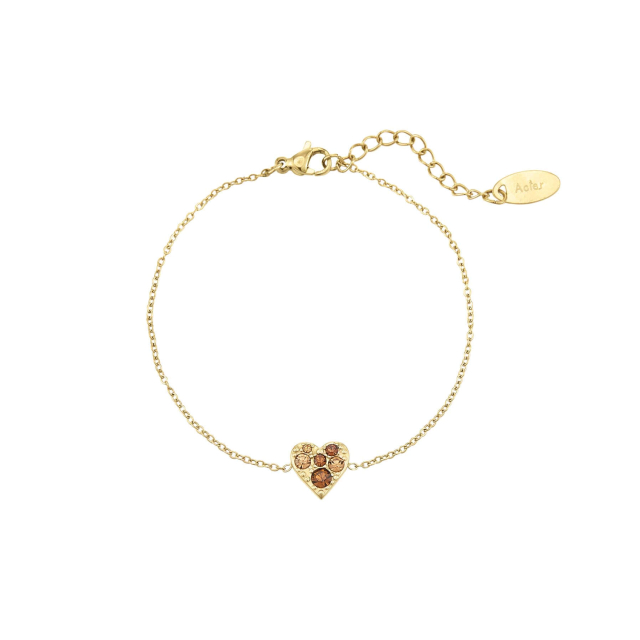 Bracelet Tenerife acier doré or strass: Trouver les plus beaux bijoux femme de la saison