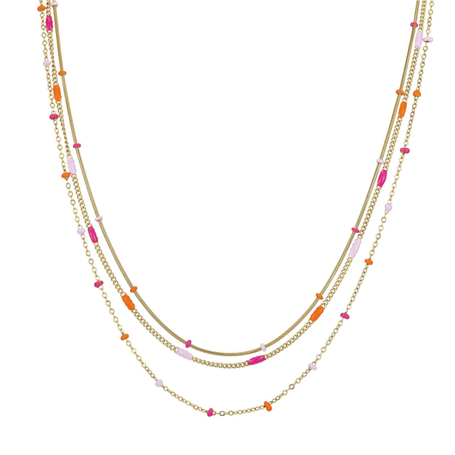 Multi rangs Bilbao mauve acier doré or : Trouver les plus beaux bijoux femme de la saison