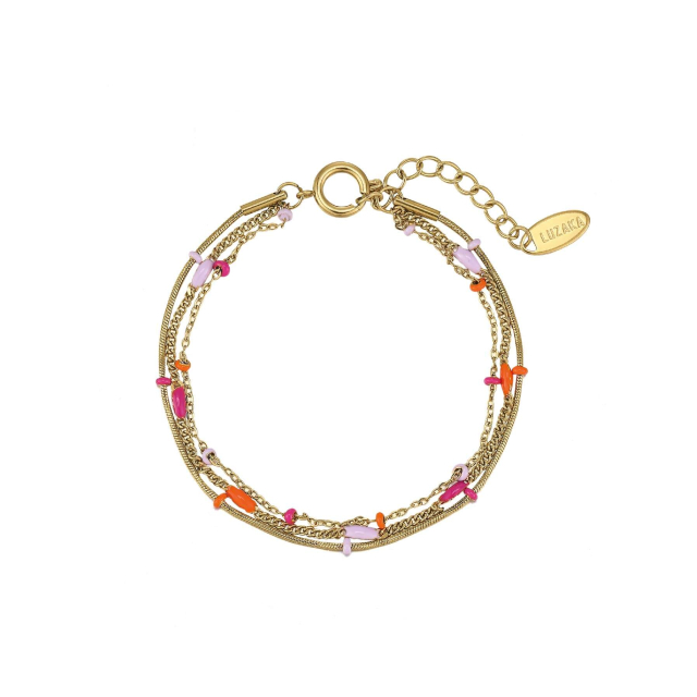 Bracelet Bilbao mauve acier doré or : Trouver les plus beaux bijoux femme de la saison