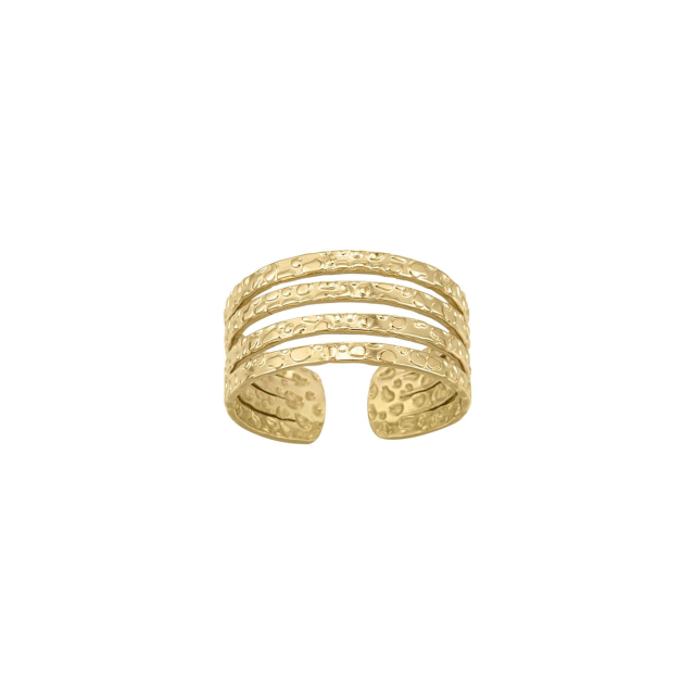 Bague Zéfir acier doré or: Trouver les plus beaux bijoux femme de la saison