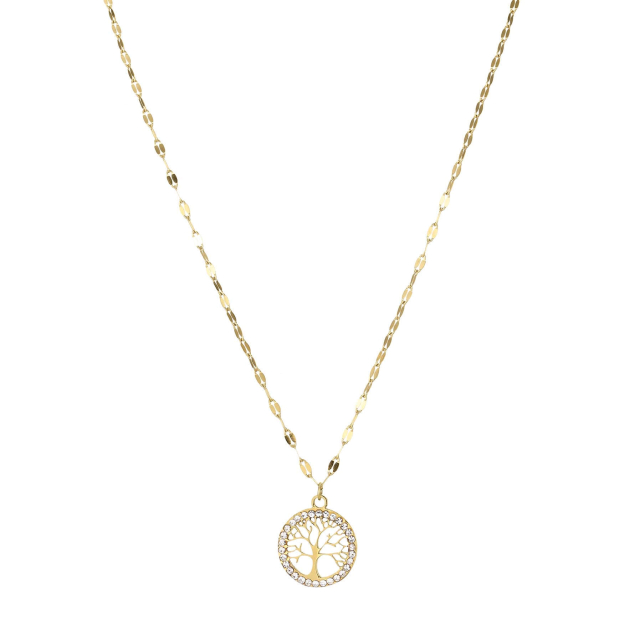 Large choix de Collier - Pendentif de bijoux en acier, de montres et de sacs à main sur luzaka.com. Collier Arbre de vie strass - Réf : 10681