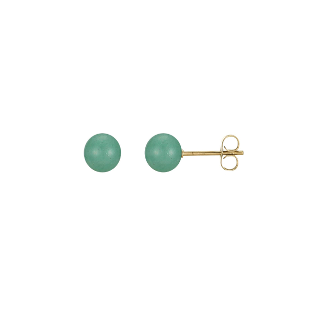 Large choix de Boucles d'oreilles de bijoux en acier, de montres et de sacs à main sur luzaka.com. Boucles Rondo Aventurine acier doré or - Réf : 10685