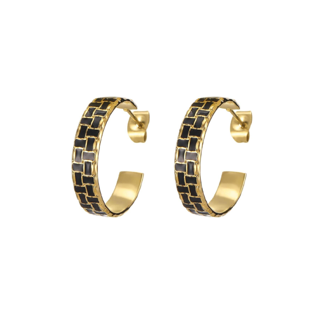 Boucles Rio noires acier doré or: Trouver les plus beaux bijoux femme de la saison