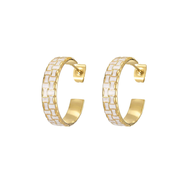Boucles Rio blanches acier doré or: Trouver les plus beaux bijoux femme de la saison