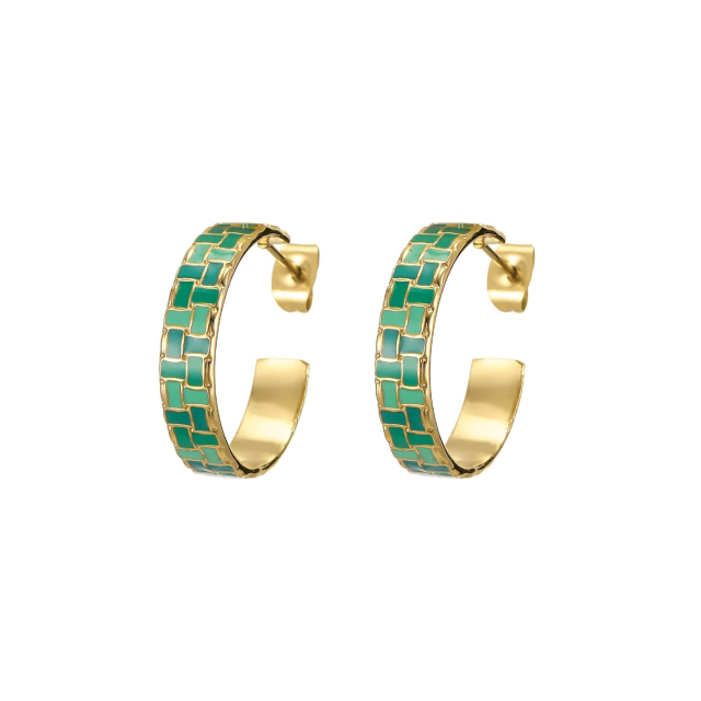 Boucles Rio vertes acier doré or: Trouver les plus beaux bijoux femme de la saison