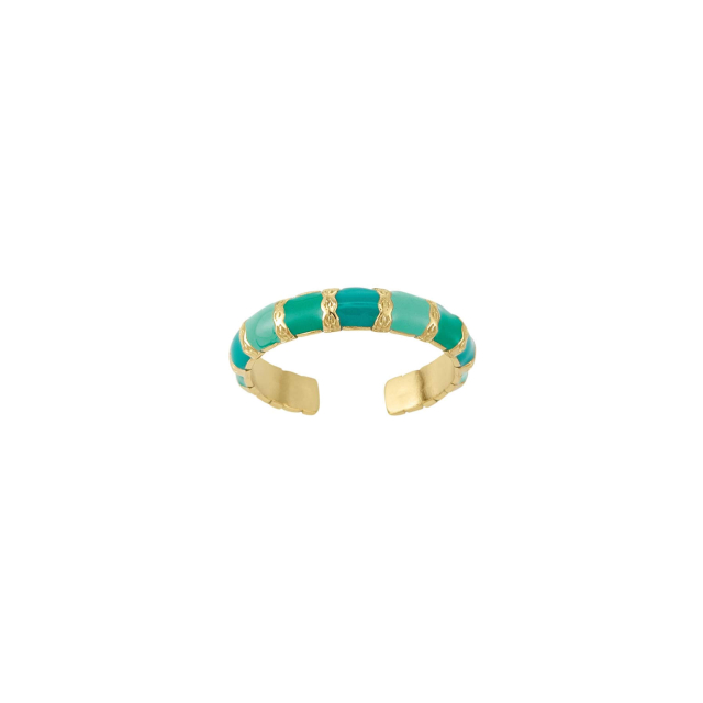 Bague Mona verte acier doré or: Trouver les plus beaux bijoux femme de la saison