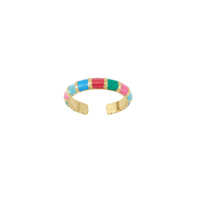 Bague Mona multicolore acier doré or: Trouver les plus beaux bijoux femme de la saison