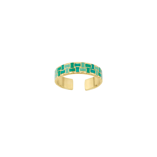 Bague Rio verte acier doré or: Trouver les plus beaux bijoux femme de la saison