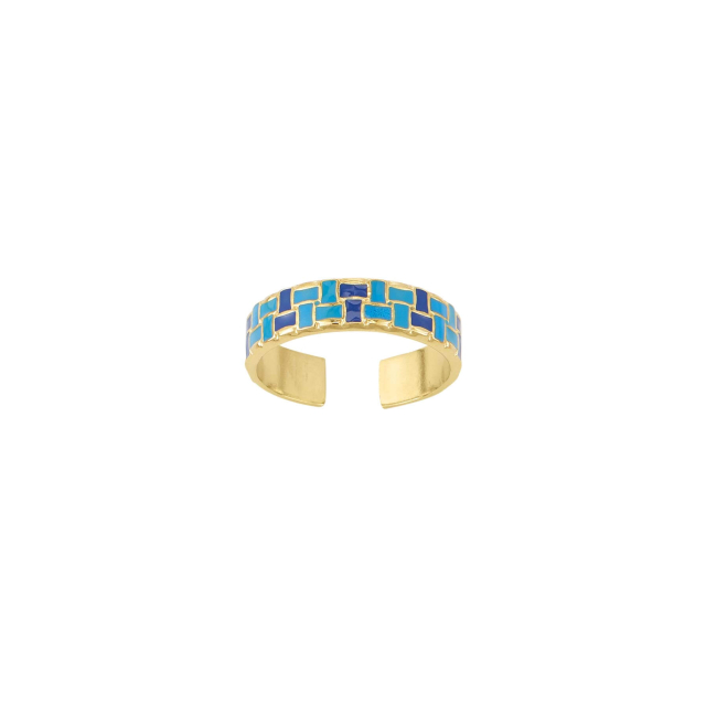 Bague Rio bleue acier doré or: Trouver les plus beaux bijoux femme de la saison