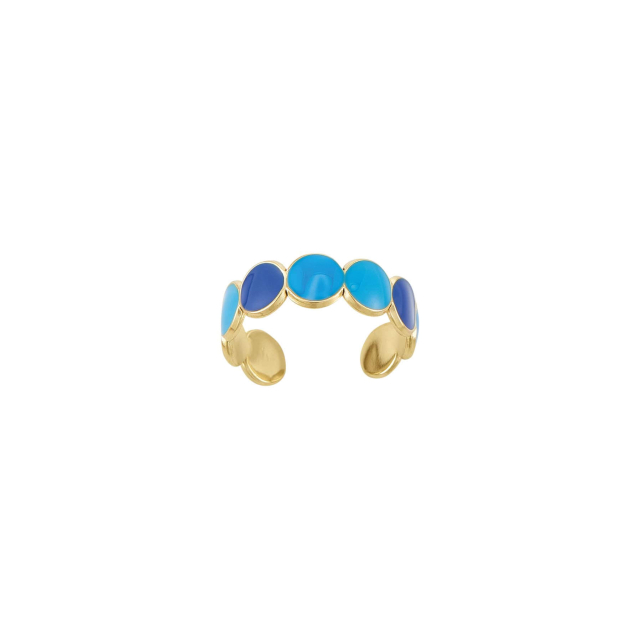 Bague Baia bleue acier doré or: Trouver les plus beaux bijoux femme de la saison