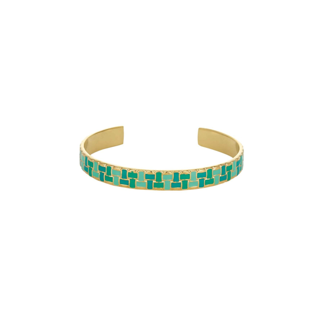 Jonc Rio vert acier doré or: Trouver les plus beaux bijoux femme de la saison